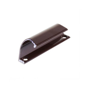 Ручка для внешнего закрывания балконной двери металлическая коричневая